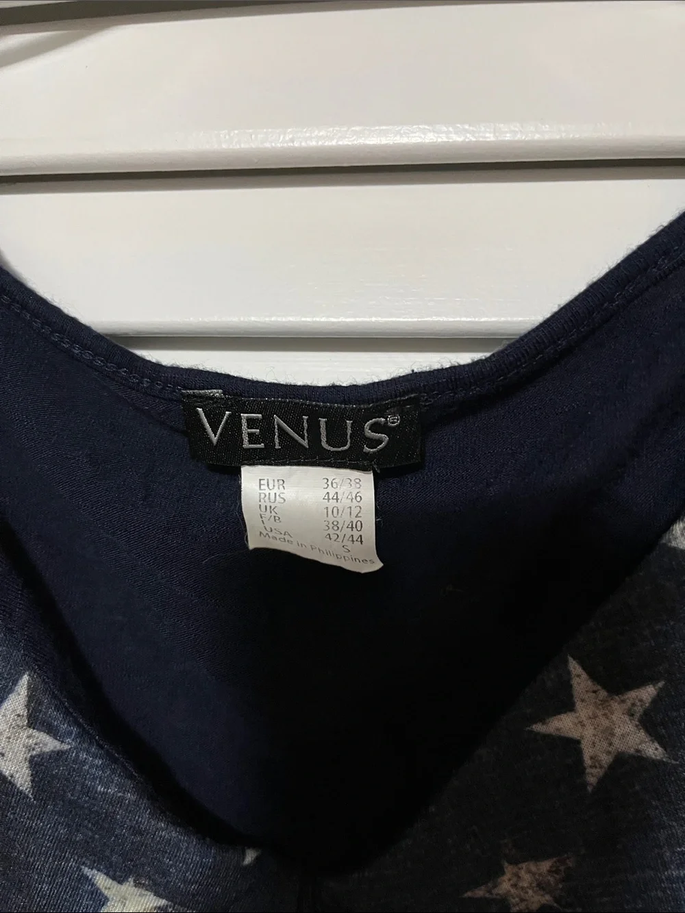 VENUS Red, White & Blue Star Stripe V-Neck Tee - Picture 2 of 11